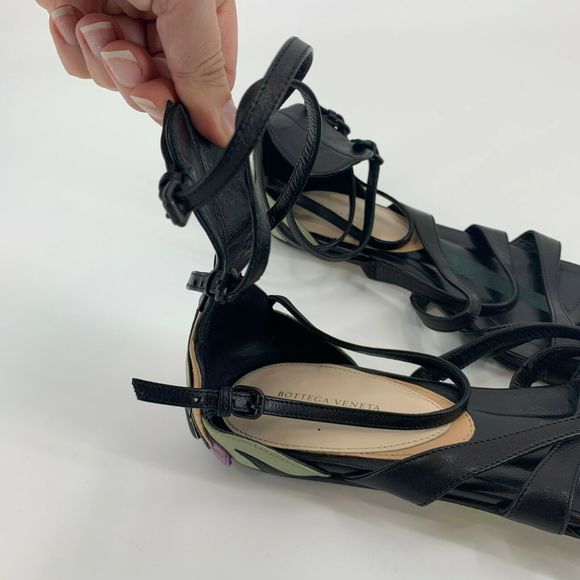 Bottega Veneta Butterfly Leather Sandals 39.5 - Picture 5 of 10